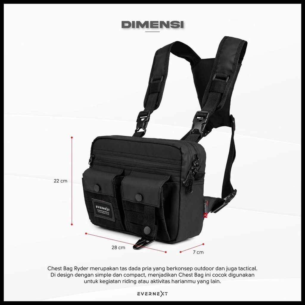 CHEST BAG RIG HP ORI TACTICAL WATERPROOF TAS DADA MOTOR SHOT GUN RING BAG OUT DOR CHEST BAG PREMIUM 