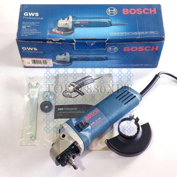 @@@@] Bosch GWS5-100 GWS 5 100 Gerinda Tangan 4" 100mm Angle Grinder