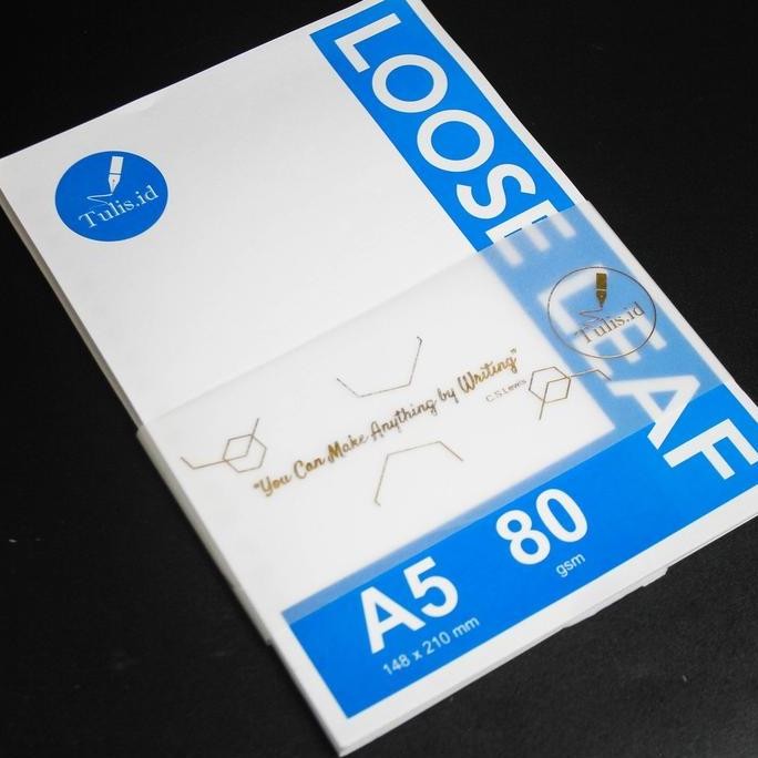 

Big Sale !!! [Tulis Id] Basic White Paper Loose Leaf A5 80 Gsm Binder Paper Blank Ruled Dotted Grid