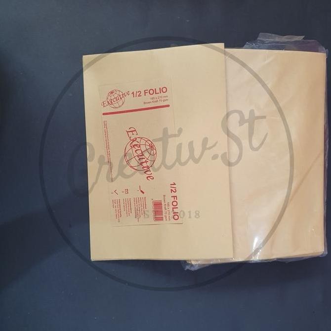 

Big Sale !!! Executive Amplop Coklat Polos Ukuran 1/2 Folio (C) Tanpa Lem 18.5 Cm X 27 Cm