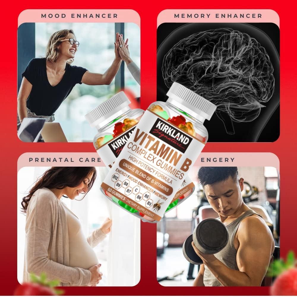 Kirkland Vitamin B Complex Gummies Boost Cellular Metabolism Improves Cardiovascular Health And Mood