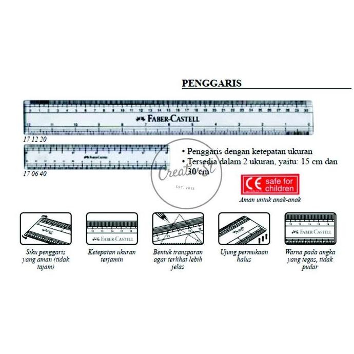 

Termurah !!! Faber Castell Faber-Castell Penggaris 15 Cm Ruler Scale 6 Inch/15 Cm (1 Pcs)
