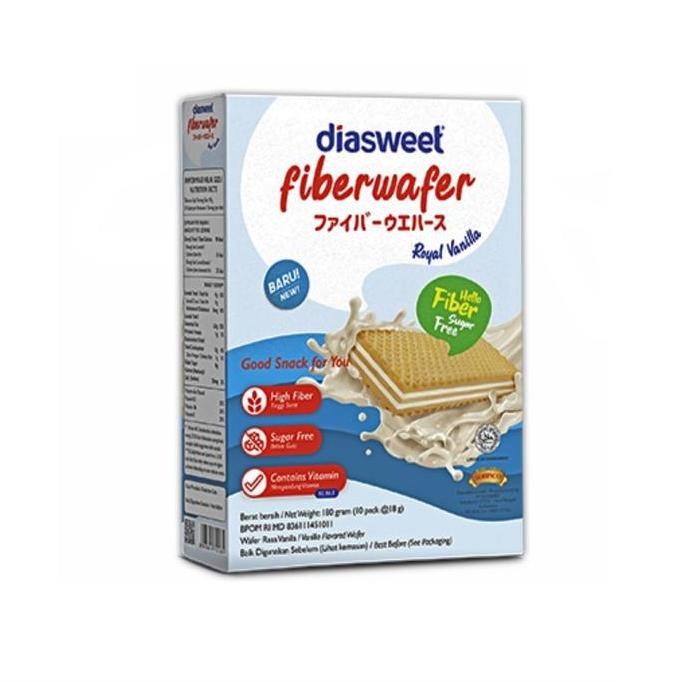 

~@~@~@~@] Diasweet Fiberwafer Sugar Free 180GR - Kue Kering Bebas Gula - Cookies