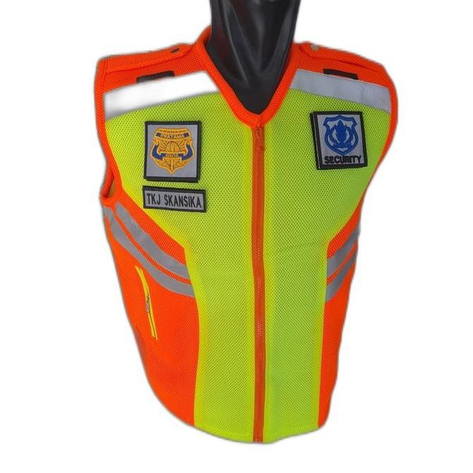 rompi security orange tebal