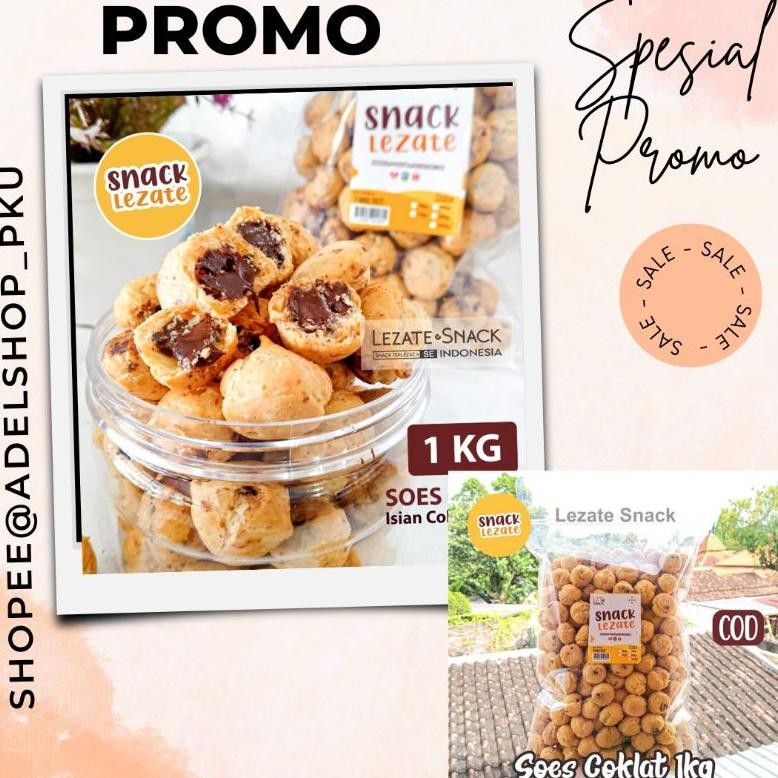 

TERMURAH Soes Kering Coklat Lumer Kemasan 500 gr / Cemilan Soes Coklat Lelehan Coklat lumer Siap kirim