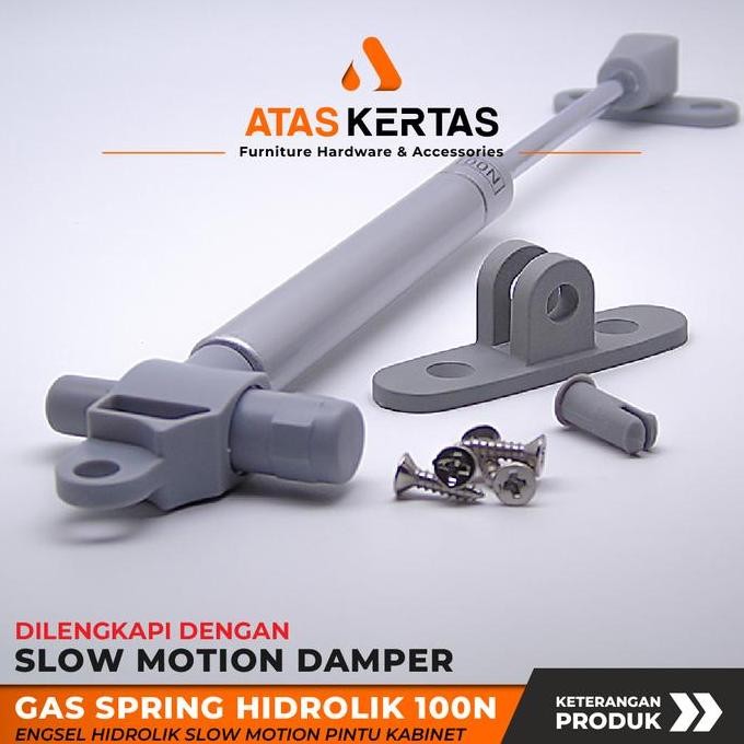 Gas Spring Hidrolik 100N Slow Motion / Gaspring Kabinet Soft Close
