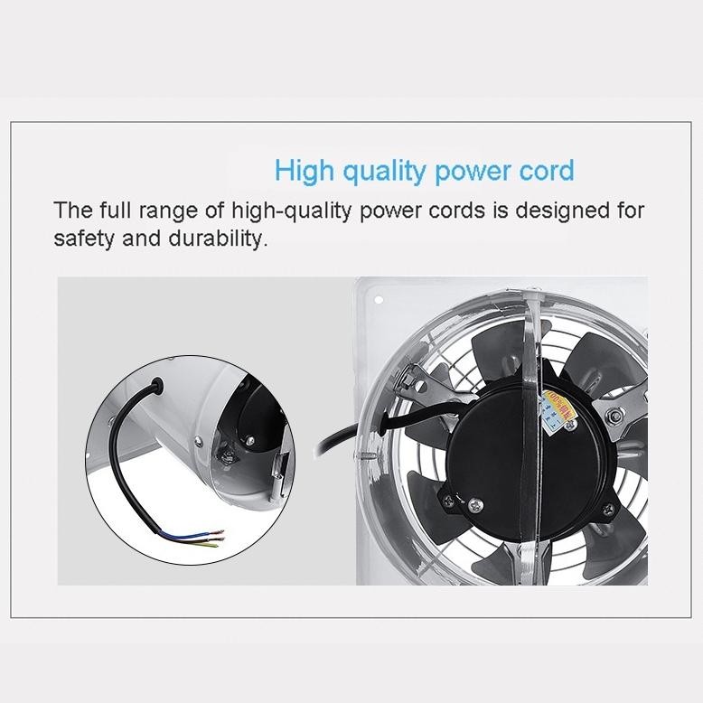 Exhaust Fan Dinding 4Inch Kipas Exhaust Ventilasi Dinding exhaust fan kamar mandi Booster Fan