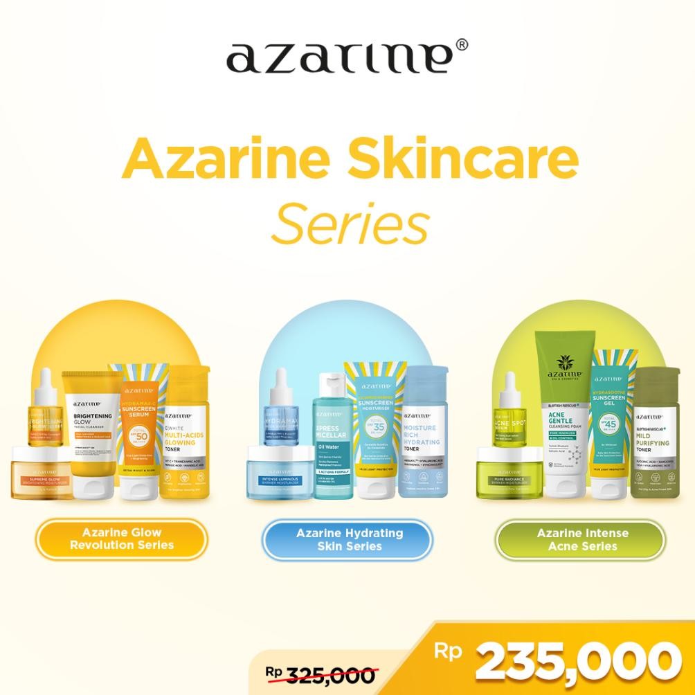Azarine Skincare Series [5 PCS] Paket Lengkap Skincare BEST SELLER Mencerahkan Mengatasi Jerawat Dan