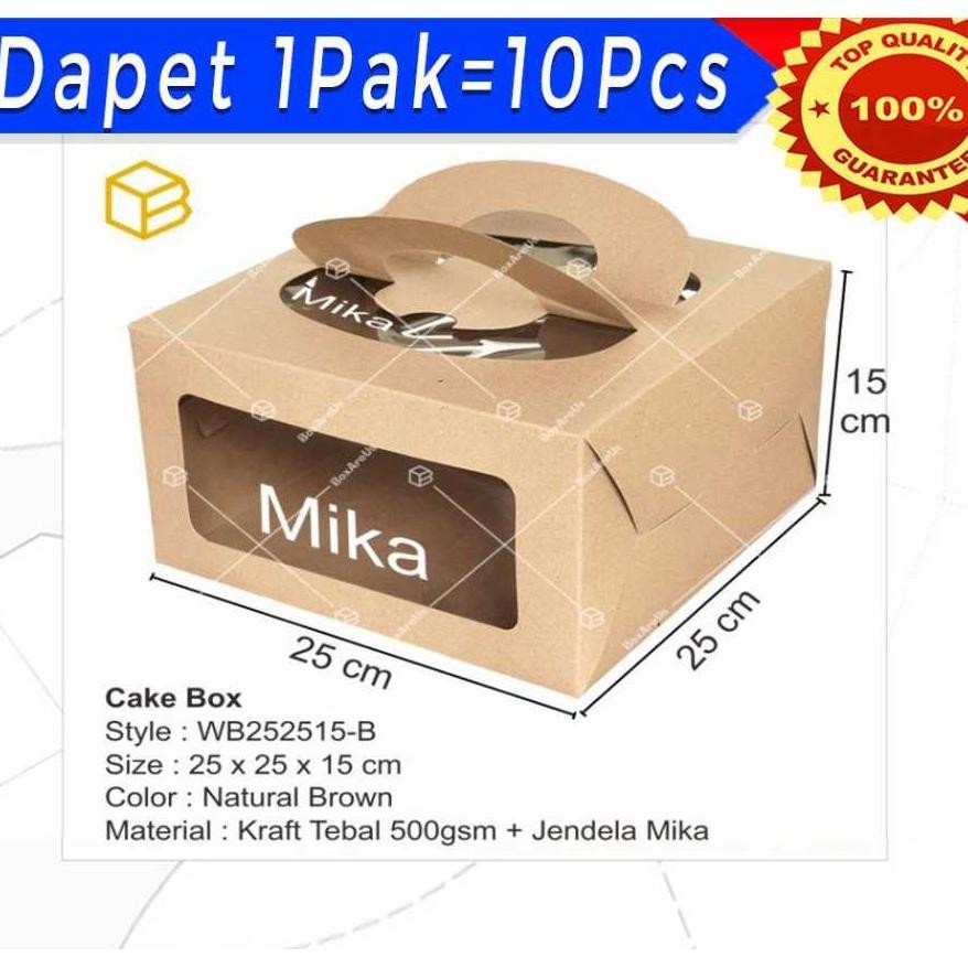

Box Kue Dus Kotak Cake Packaging Kemasan Bolu Window Jendela| WB252515