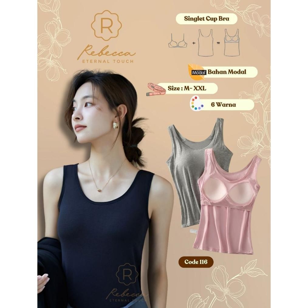 Ready Singlet Bra Rebecca Luxury Premium 116