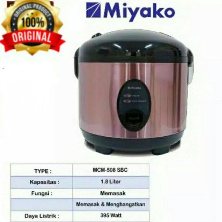 NEW RICE COOKER MIYAKO MCM-508 SBC 1,8 LITER / MAGIC COM 3in1 MIYAKO MCM 508 SBC / MIYAKO MCM508SBC 