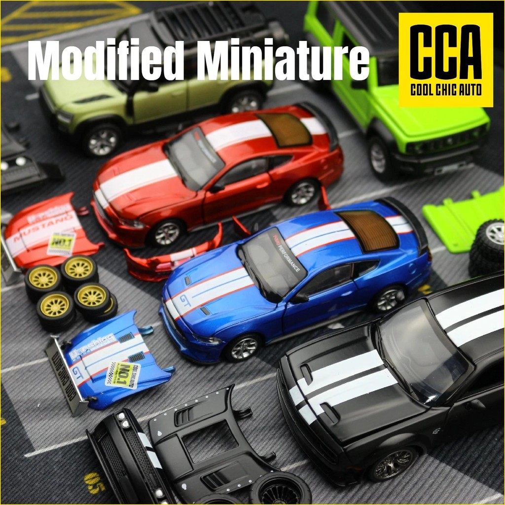 CCA Assembly Model Kit 1/36 Dodge Hellcat 1/43 Ford Mustang Land Rover Suzuki Jimny Toy Car Diecast 