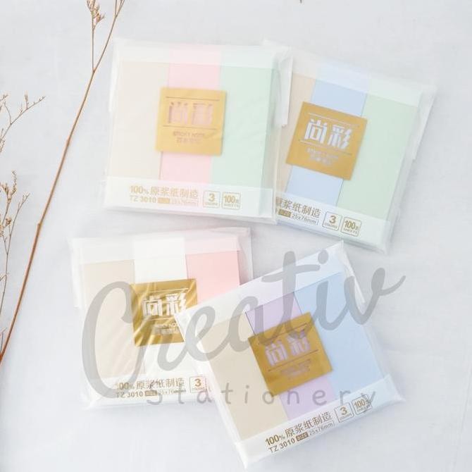 

New Collection !!! Baoke Sticky Notes Pastel Warna 25X75 Mm Tricolor Penanda Halaman