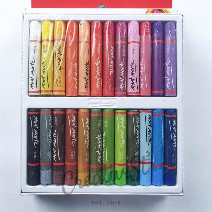 

New Arrival !!! Mont Marte Oil Pastels 24 Mmpt0014 Crayon