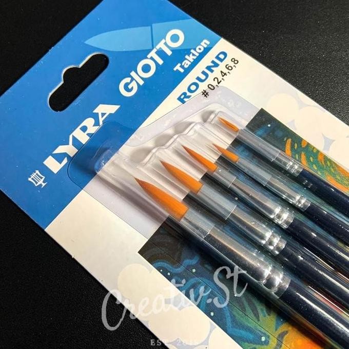 

New Collection !!! Lyra Giotto Round Kuas Lukis Bundar Art Brush Set (0 2 4 6 8)