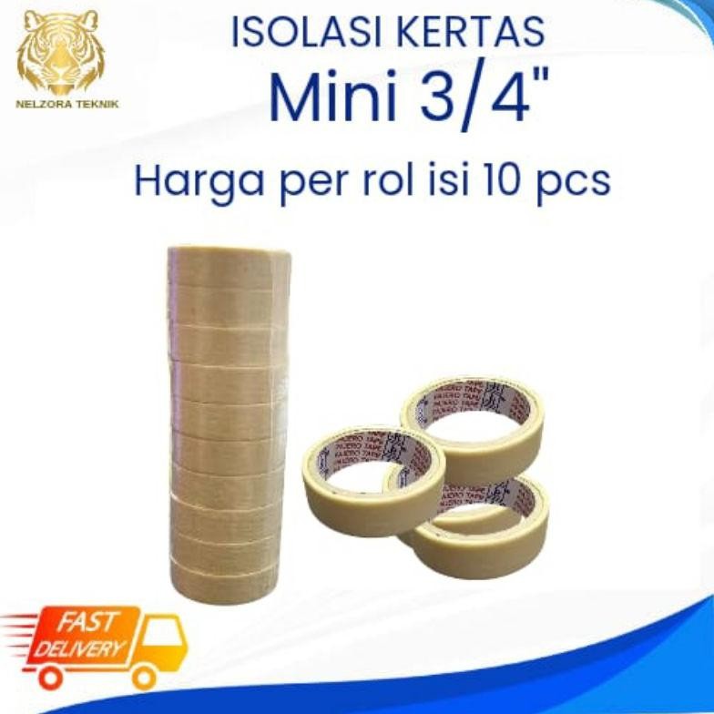

(1Rol/10Pcs) Isolasi Kertas Mini 3/4
