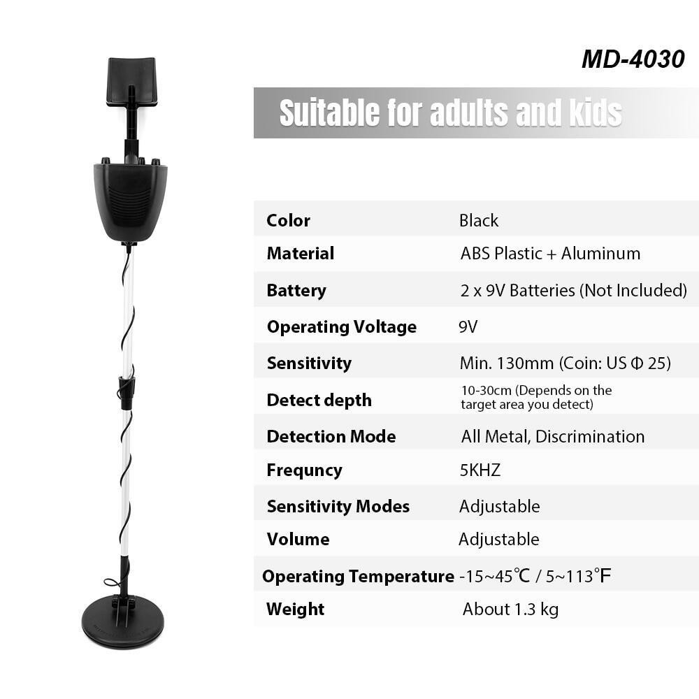 (Dijamin Ori) Metal Detector Emas Terbaik Underground Metal Type Md-4030 / Alat Pendeteksi Pelacak E