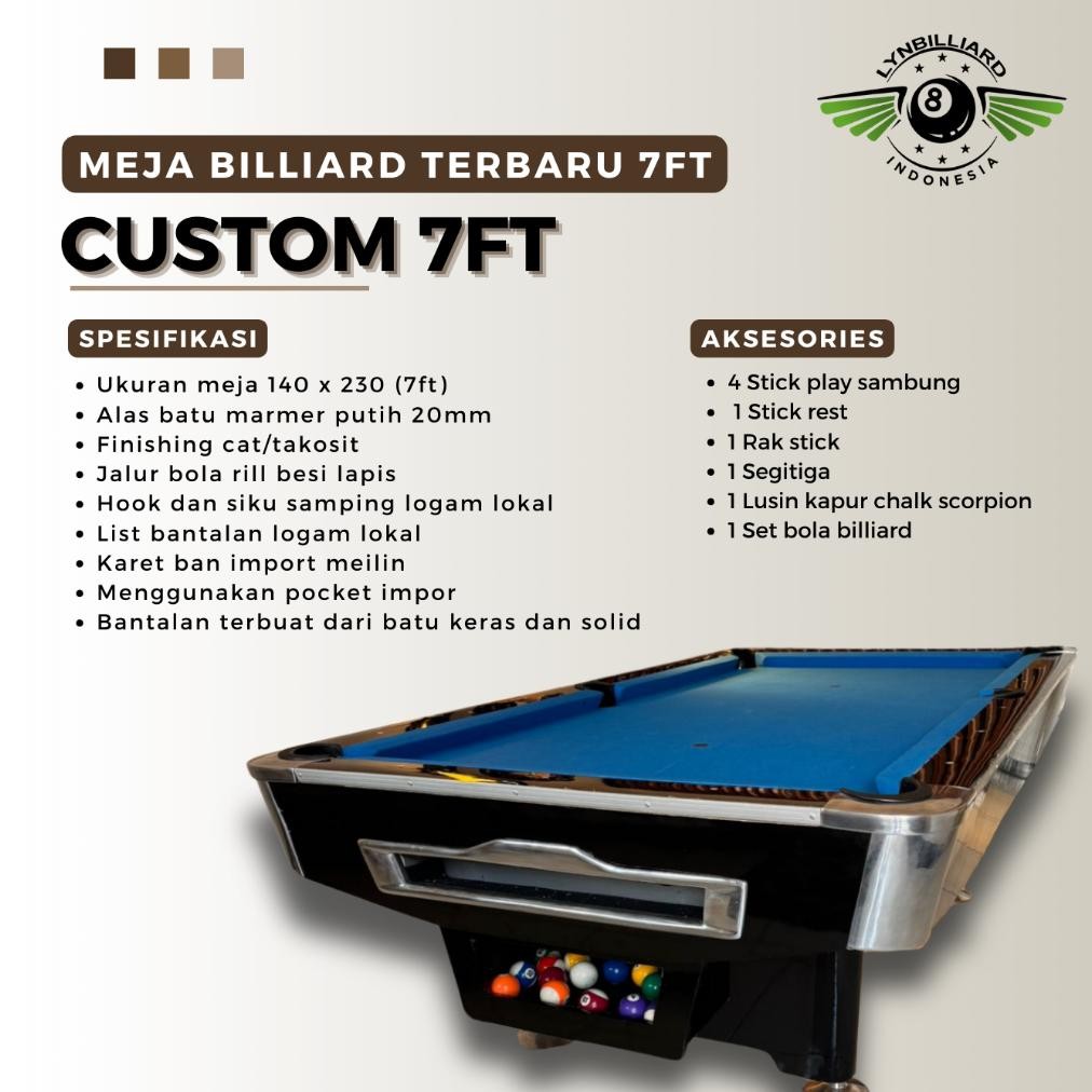 MEJA BILLIARD CUSTOM 7FT MEJA BILLIARD LOKAL