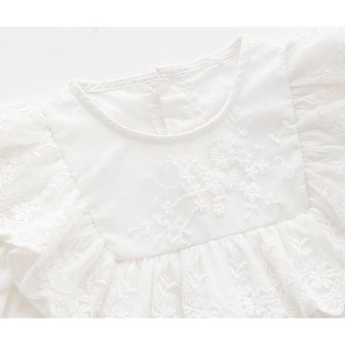 Sale Romper Premium Abby Import - Korea Aqiqah Baptis Manyue Dress Tutu Putih White Newborn Baby Jum