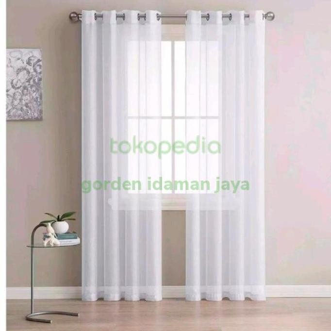 Gorden vitrase smokering polos putih#gorden mewah transparan tipis Curtain