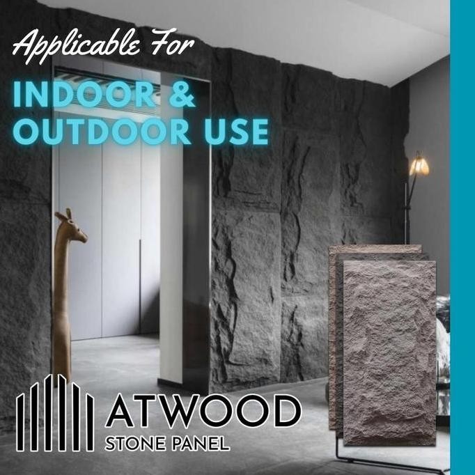 PU Stone Panel Dinding 3D Batu Alam Wallpanel
