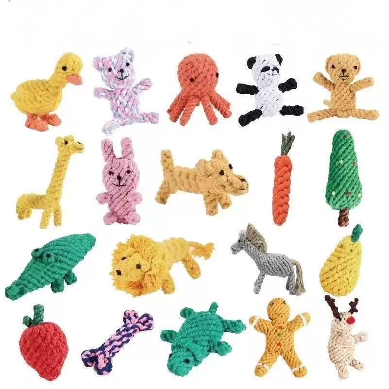 [Tail Planet] [COD] Mainan anjing peliharaan anak anjing tali katun molar simpul kecil dan sedang ma