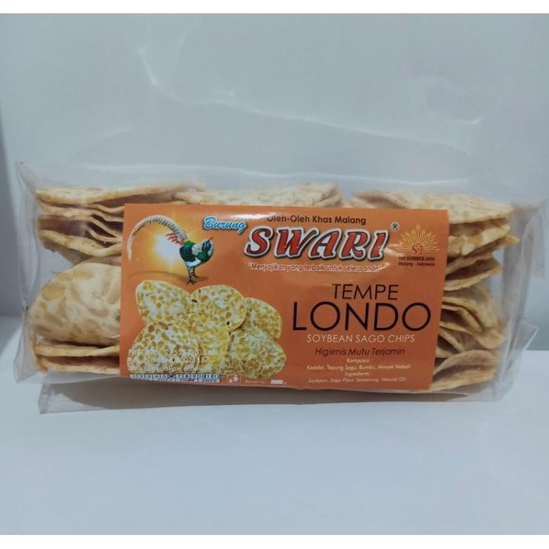 

Premium Kripik Tempe Sagu Swari Kripik Tempe Londo 100Gram/Keripiktempemalang/Oleh-Olehkhasmalang