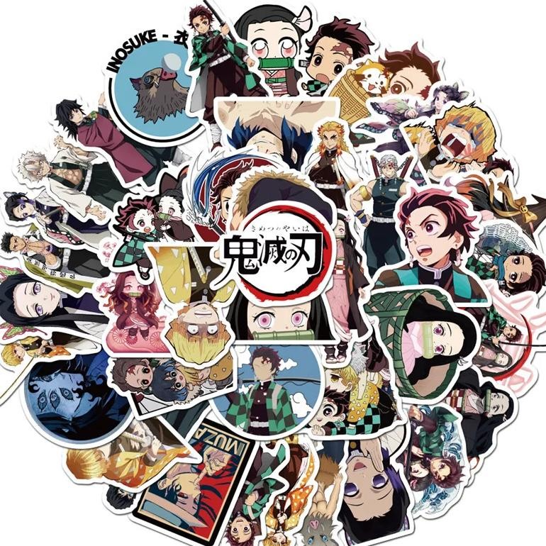 

Anime 50 Pieces Sticker Haori Yukata Demon Slayer Cosplay Graffiti Sticker Personalized Luggage Laptop Waterproof Sticker