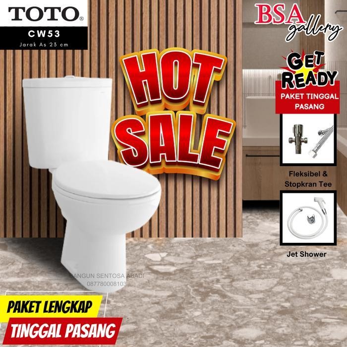 KLOSET DUDUK TOTO CW53J MURAH / KLOSET TOTO ORIGINAL WC / KLOSET DUDUK Murah