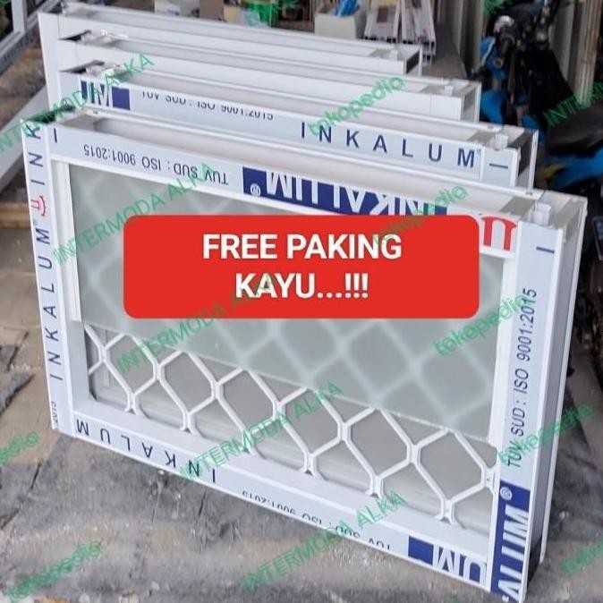 BOVEN ALUMINIUM 60X40 KACA ZIGZAG TRALIS ALUM VENTILASI KAWATNYAMUK Murah