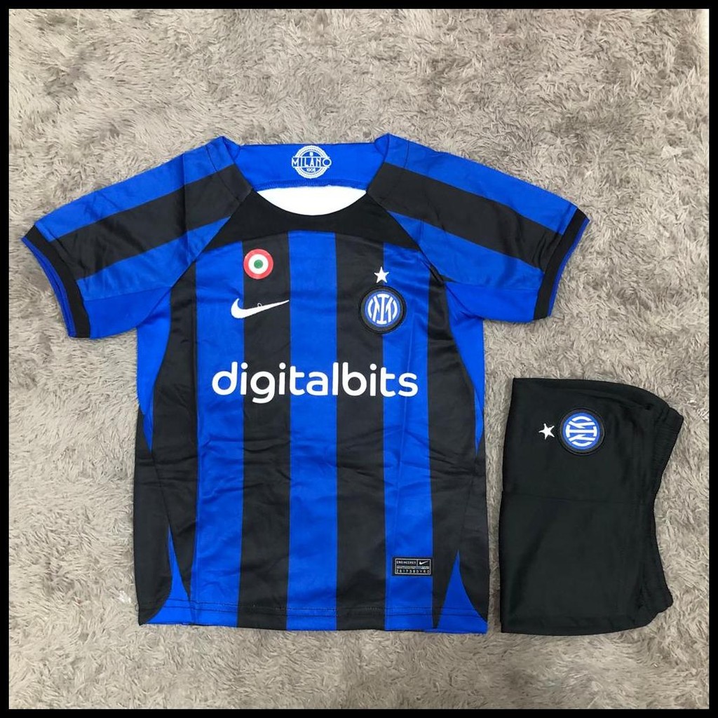 JERSEY KIDS ( ANAK-ANAK ) INTER MILAN HOME 2022-2023 IMPORT GO THAILAND