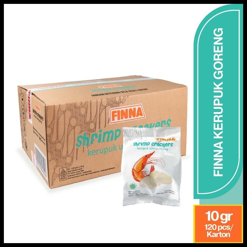 

FINNA SHRIMP CRACKERS KERUPUK UDANG GORENG 10 GR (KARTON)
