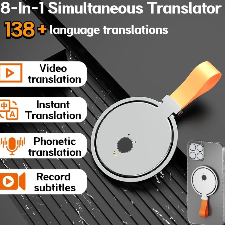 

Portable AI Translator with 138 Languages and Real-time Voice Translation App, Bluetooth Voice Real-time Translation Machine