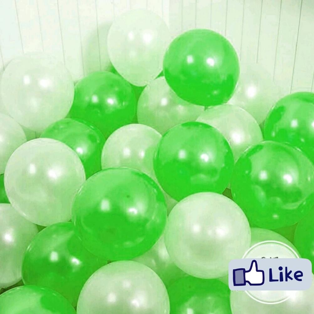 Ready {Isi 30 Pcs} Mix Balon Metalik Biru Tua Biru Muda Putih / Balon Latex / Balon Metalik 12 Inch 