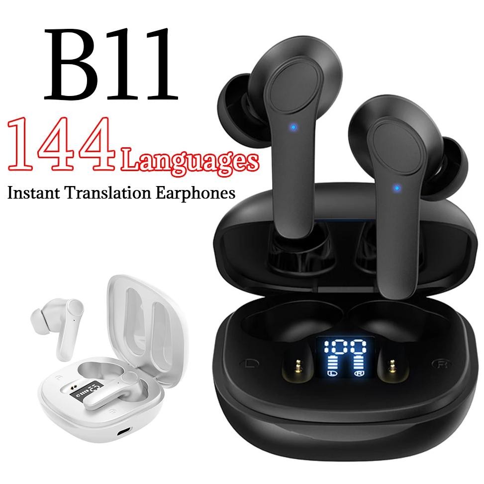 

144 Languages Instant Translated Smart Voice Translator 99% Accuracy Wireless BT Translation Earbuds IPX6 Noise Cancelling