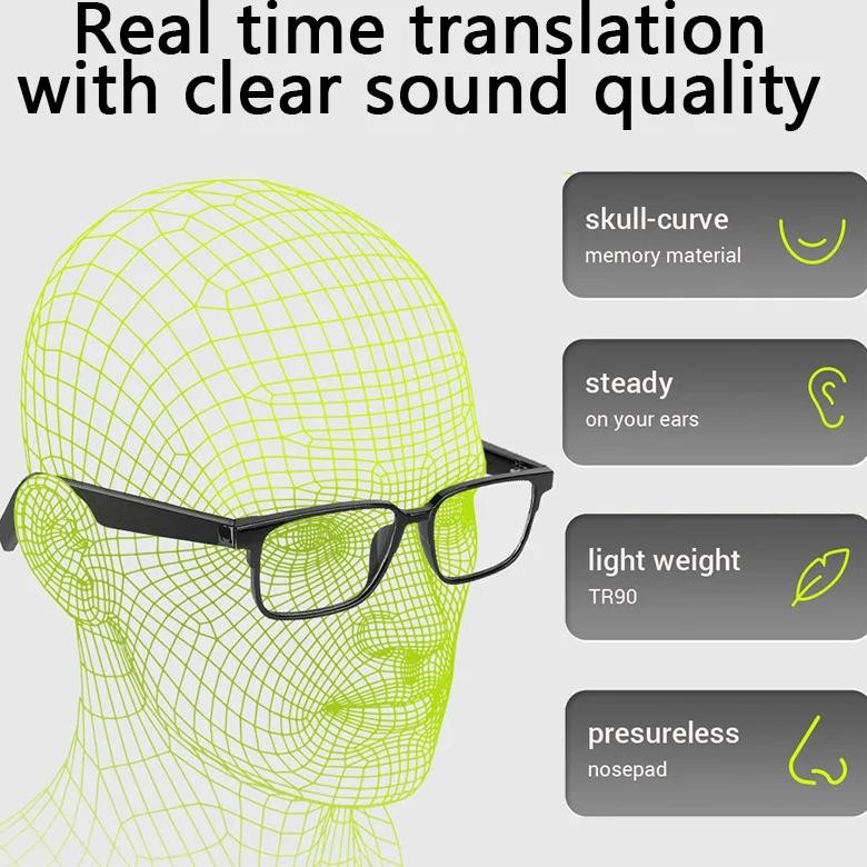 

X32 translation glasses AI intelligent translation sunglasses Bluetooth audio glasses translation earphones 3-in-1 package