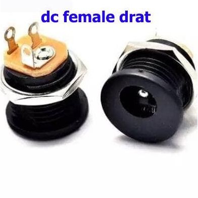 Socket Female Jack DC Power jack 5.5mm x 2.1mm Mounting + Nut