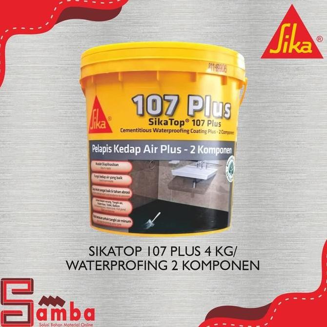 SIKATOP 107 plus 4 kg / SIKATOP 2 komponen 4 kg / waterprofing 2 komponen semen + obat cairan Diskon