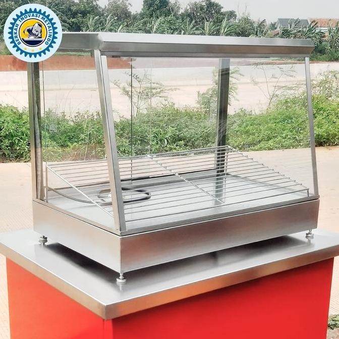 NEW Display Warmer Fried chicken stainless 1 rak 80x50x60