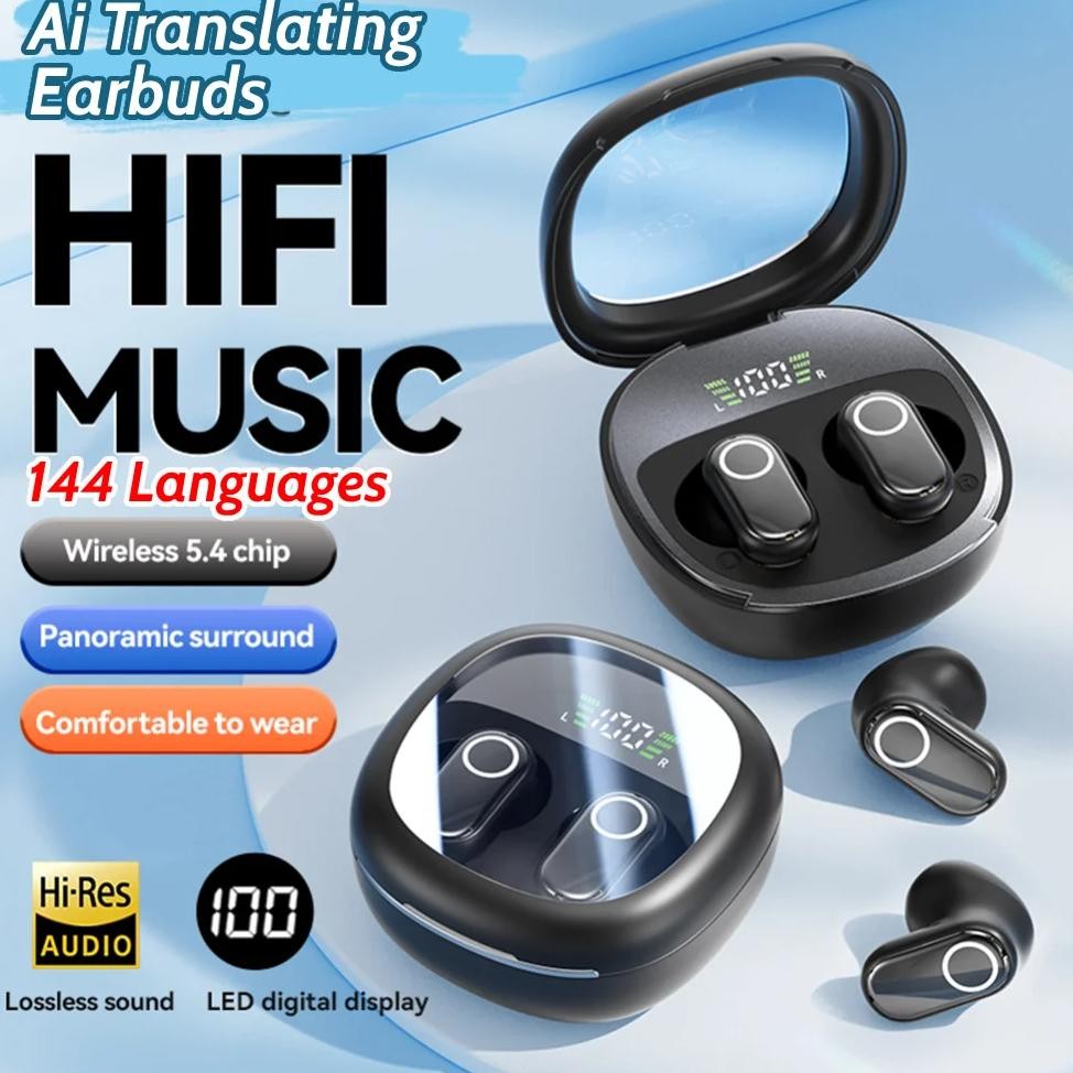 

Translation Earbuds Real Time Wireless BT Language Translator Earbuds 144 Languages Ai Translating Earbuds Headphones
