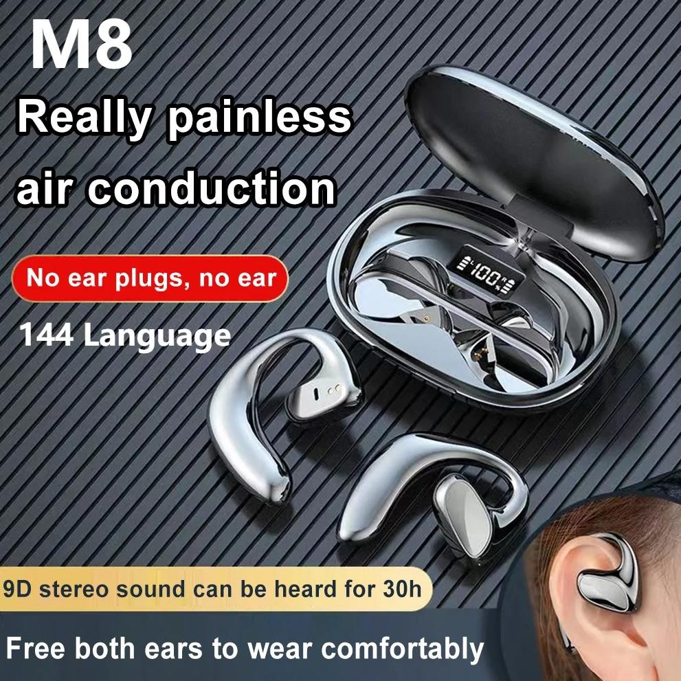 

M8 Language Translator Earbuds Smart 144 Languages High Accuracy Wireless Bluetooth Two Way Translator Device 97% High Accuracy
