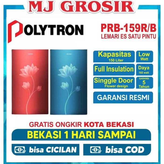 KULKAS POLYTRON PRB 159 LEMARI ES 1 PINTU PRB159 PRB 159