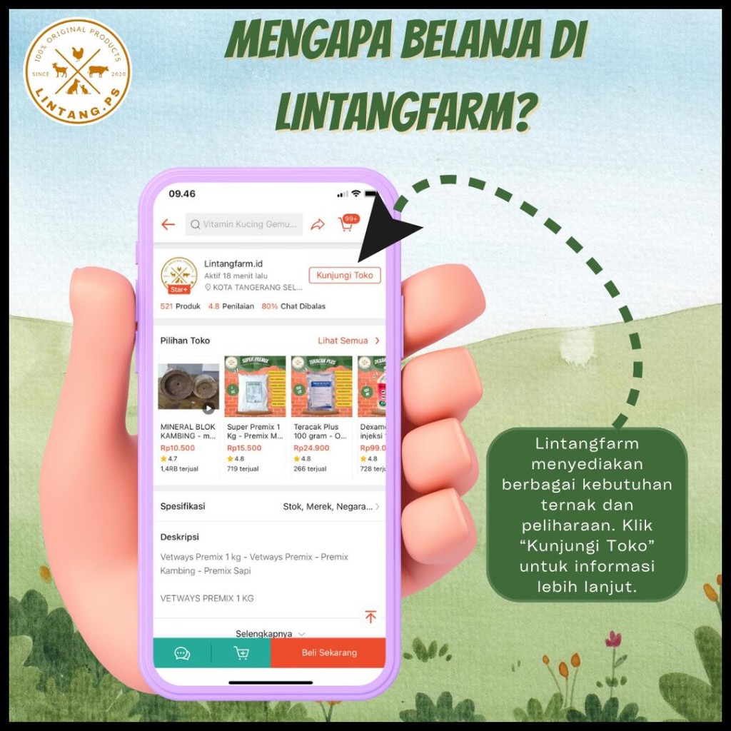 SUPER BOOSTER 100 GRAM - SUPLEMEN UNTUK NAFSU MAKAN TERNAK - OBAT NAFSU MAKAN SAPI - OBAT NAFSU MAKA