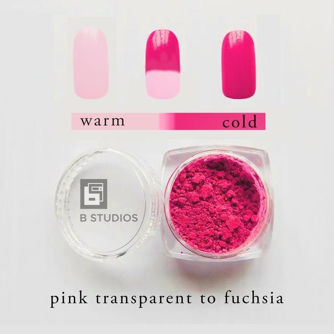 ready bubuk thermochromic i pigmen thermal i perubahan warna oleh suhu nail art aksesoris cat kutek 