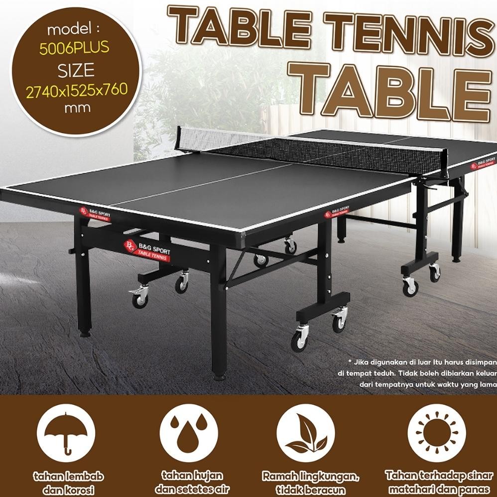 Meja Tenis Table Pingpong Adjustable Indoor Outdoor Portable Meja Olahraga Tennis