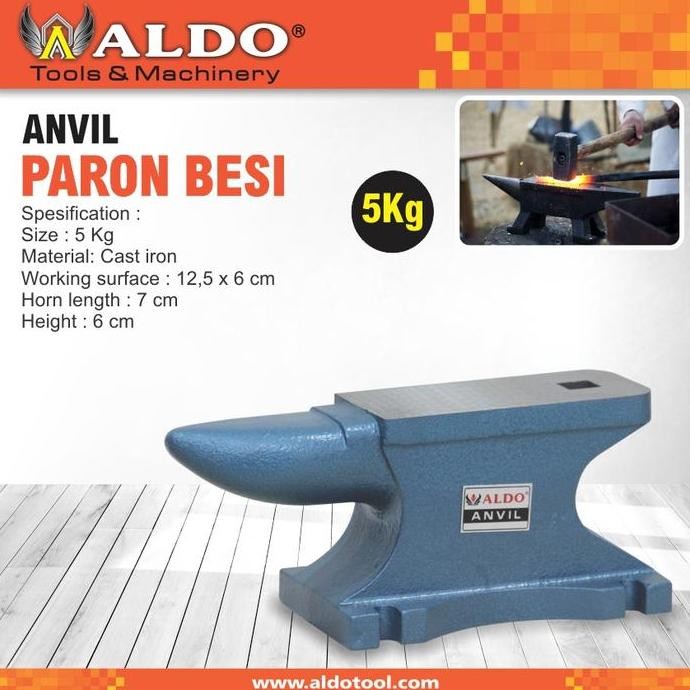 N Paron Anvil / Landasan Besi 5 Kg (11 Lbs) Aldo