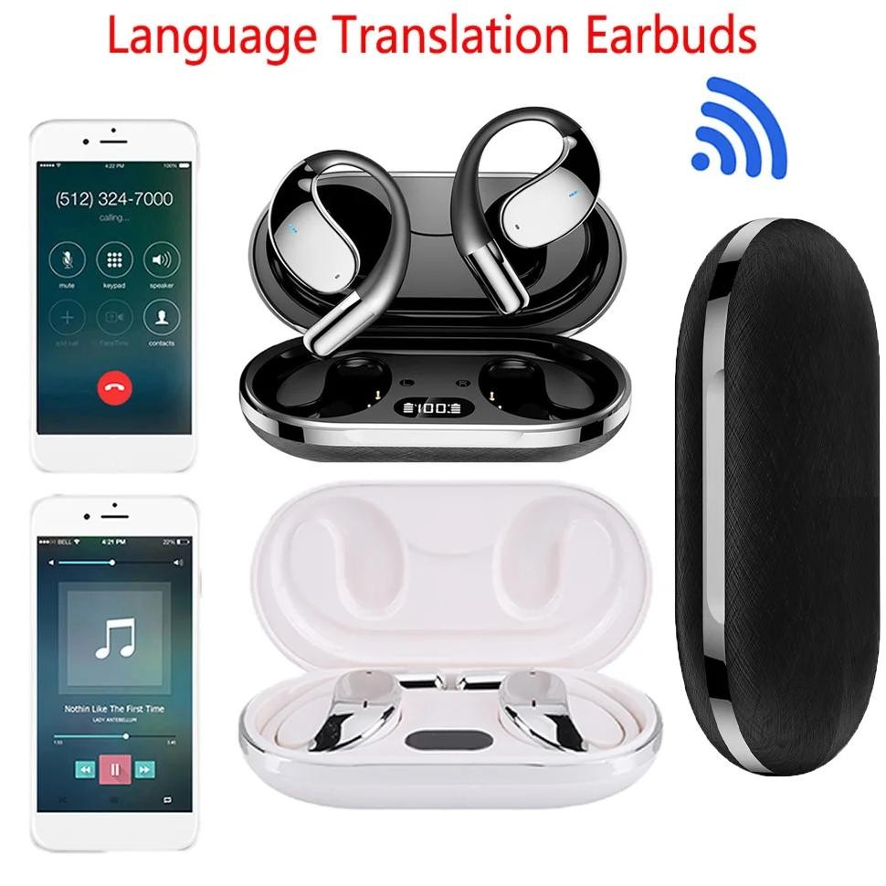 

3-in-1 AI Translator Earbuds Translation Earphones 144 Language Bluetooth-Compatible 5.4 HiFi Sound Suitable for Travel Learning
