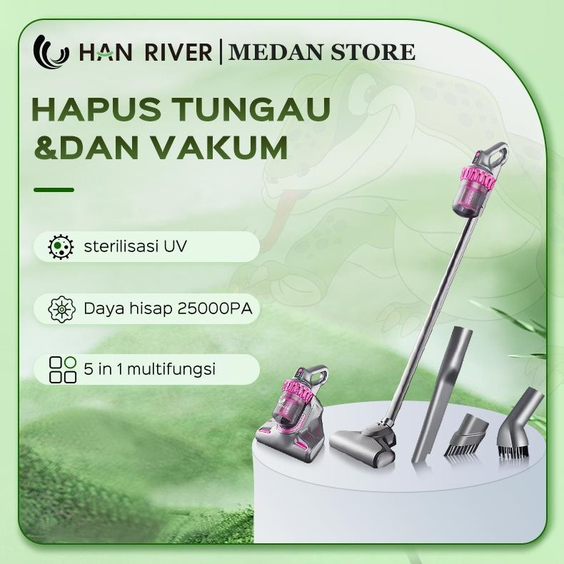 Pengiriman Dari MedanHAN RIVER Vacum Cleaner 25000PA Cordless 5-in-1 Vacuum Cleaner Penyedot Debu