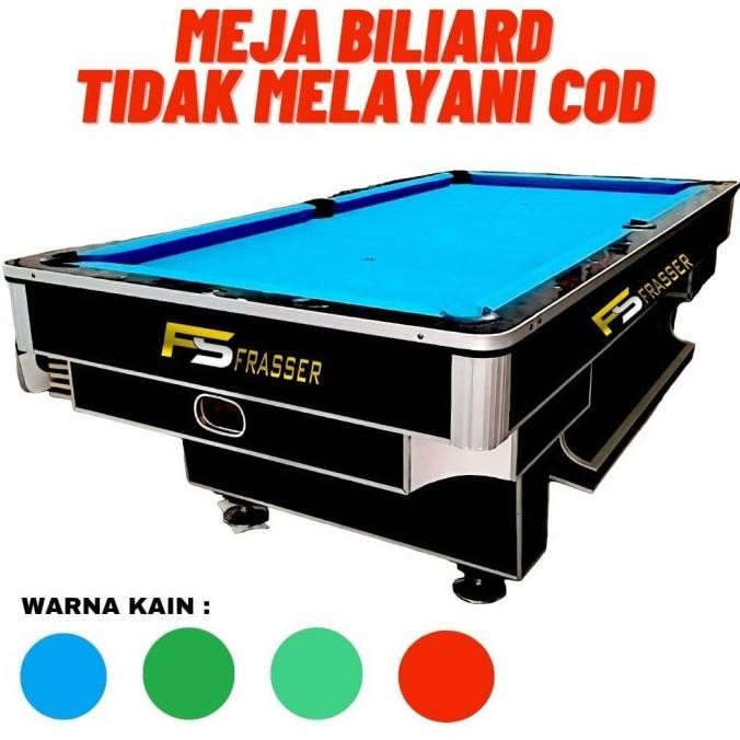 meja billiard pool table 7 feet free stick bola kapur coin segitiga