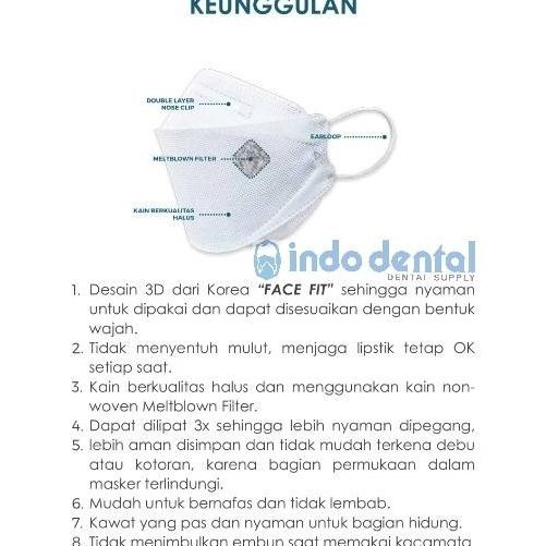 Masker 3Ply Winstar Korea Anti Virus Kf94 Surgical Mask 3D Bedah Evo
